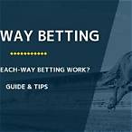 what does an each way bet mean in horse racing